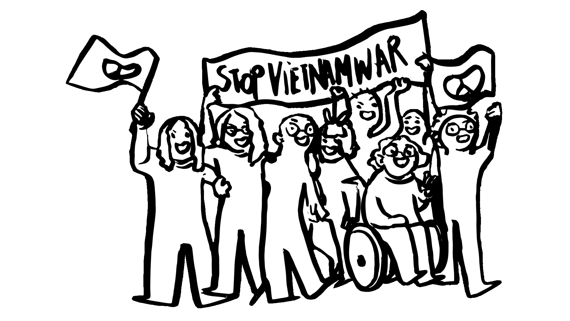 gif manifestations anti-guerre du Vietnam