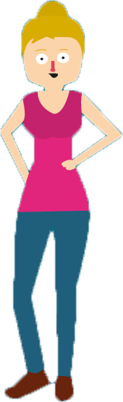 femme avec du dialogue
