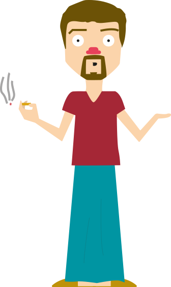 homme avec du dialogue