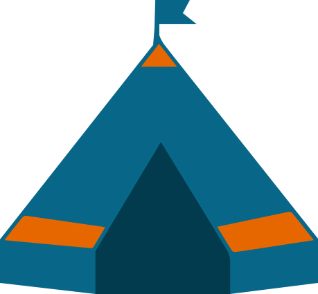 tente bleu