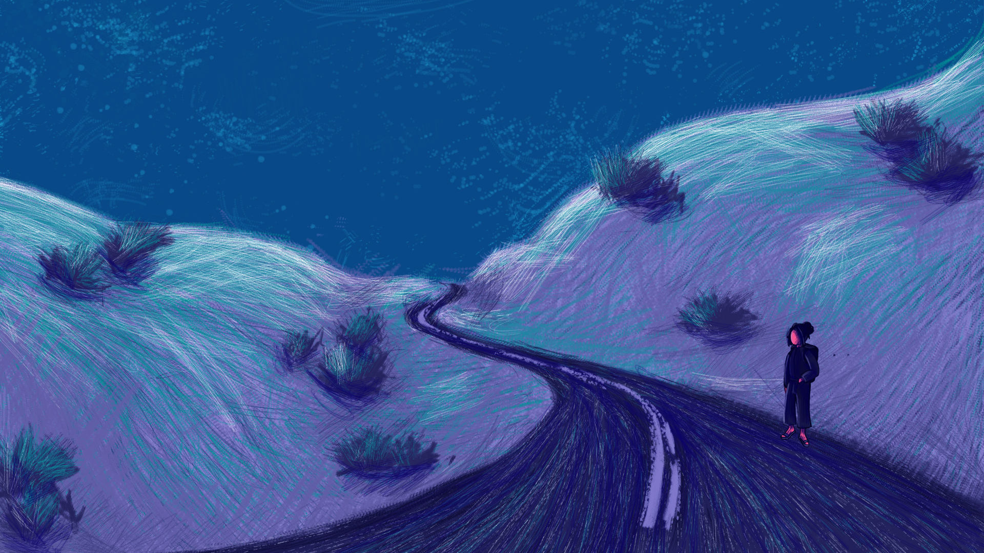 Dessin d'une route.