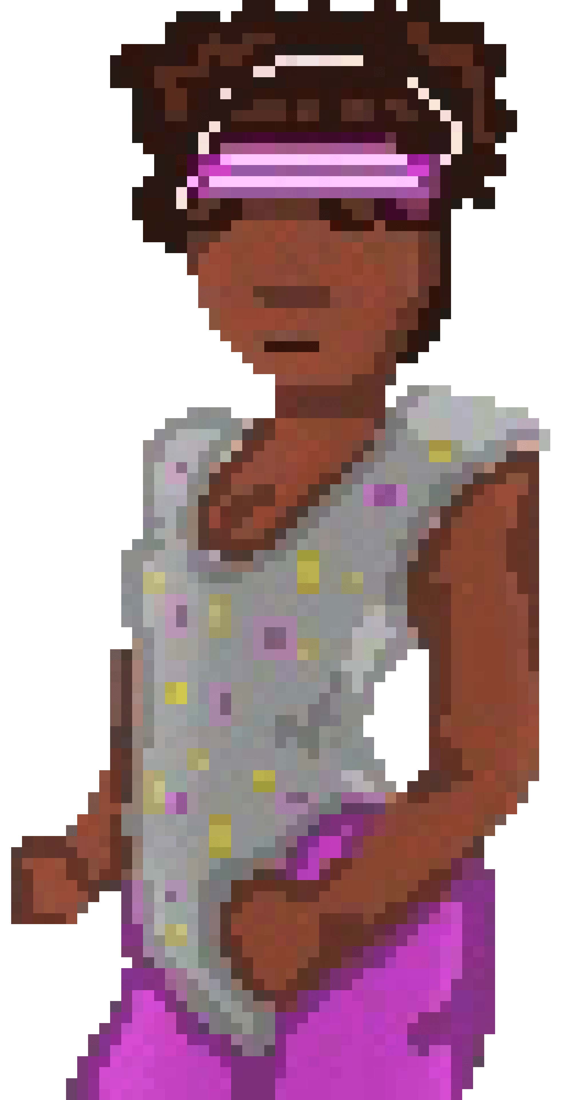 Fille pixelisée