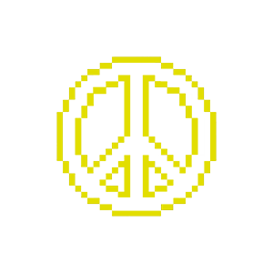 c'est le symbole peace and love en pixel